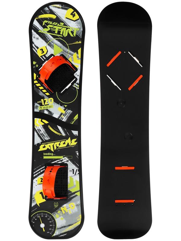 Сноуборд детский Snow Cat с облегчёнными креплениями, 95 см, цвет разноцветный