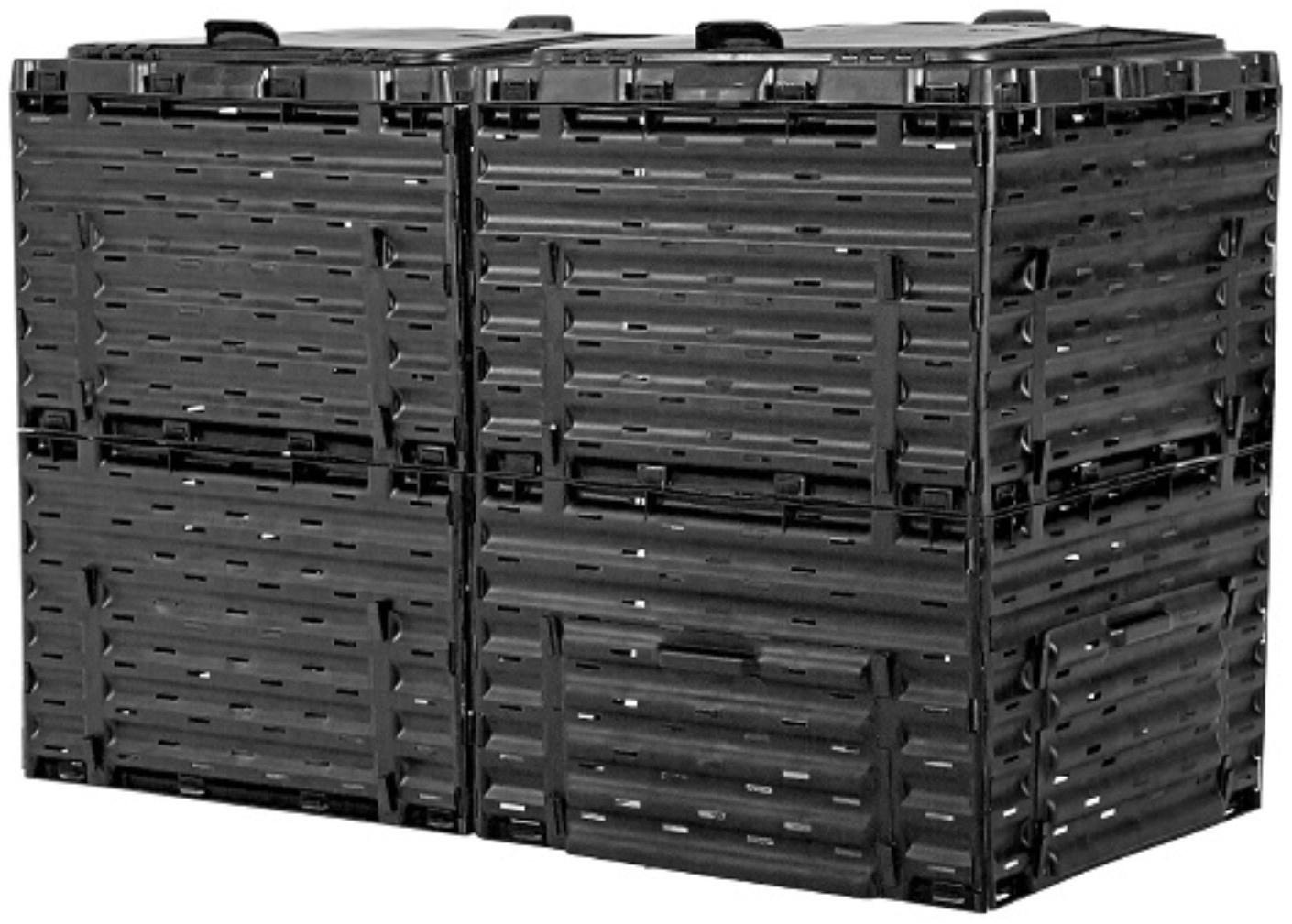 Компостер, 600 л, с крышкой, чёрный, Piteco