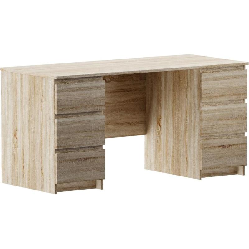 Стол письменный ШС_Кастор 6 ящиков 151х65 дуб сонома