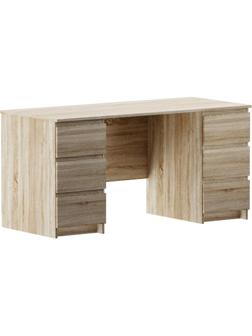 Стол письменный ШС_Кастор 6 ящиков 151х65 дуб сонома