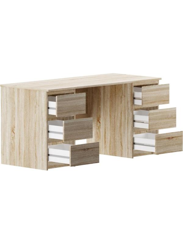 Стол письменный ШС_Кастор 6 ящиков 151х65 дуб сонома