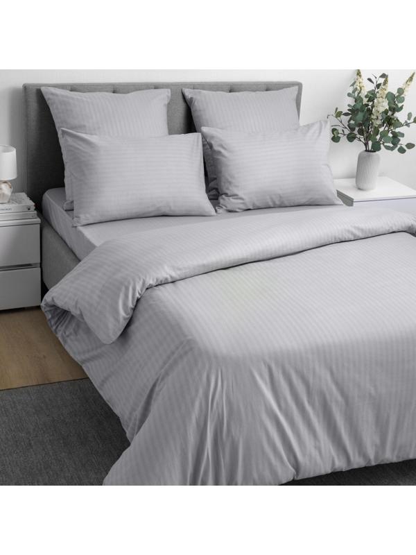 Пододеяльник 1,5сп 148х215 см, страйп-дизайн, 105г/м2, Gray Cloud 782070