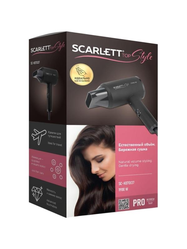 Фен SCARLETT SC-HD70I37, 1900Вт, черный