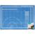 Коврик для резки TOPFORT 5ти-слойный А3 (45х30см),2х-сторонний,синий