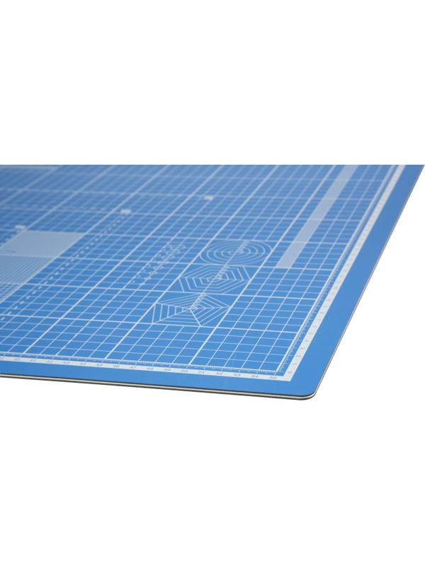 Коврик для резки TOPFORT 5ти-слойный А2 (60х45см),2х-сторонний,синий