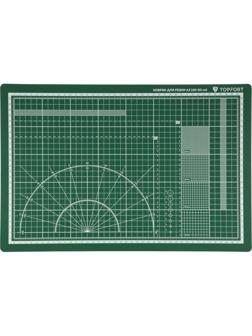 Коврик для резки TOPFORT 3х-слойный А3 (45х30см),2х-сторонний,зеленый
