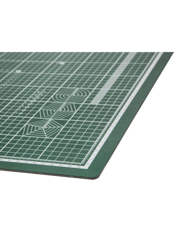 Коврик для резки TOPFORT 3х-слойный А2 (60х45см),2х-сторонний,зеленый