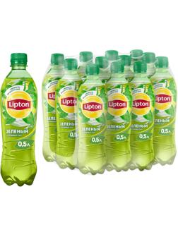 Чай холодный Lipton зеленый, ПЭТ, 0,5л, 12шт/уп