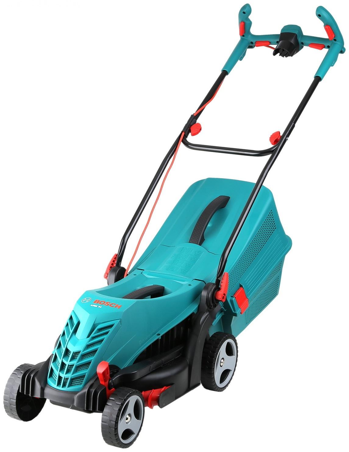 Газонокосилка Bosch Arm 34 (06008A6101), электр., 1300 Вт, ширина/высота 34 см/20-70 мм
