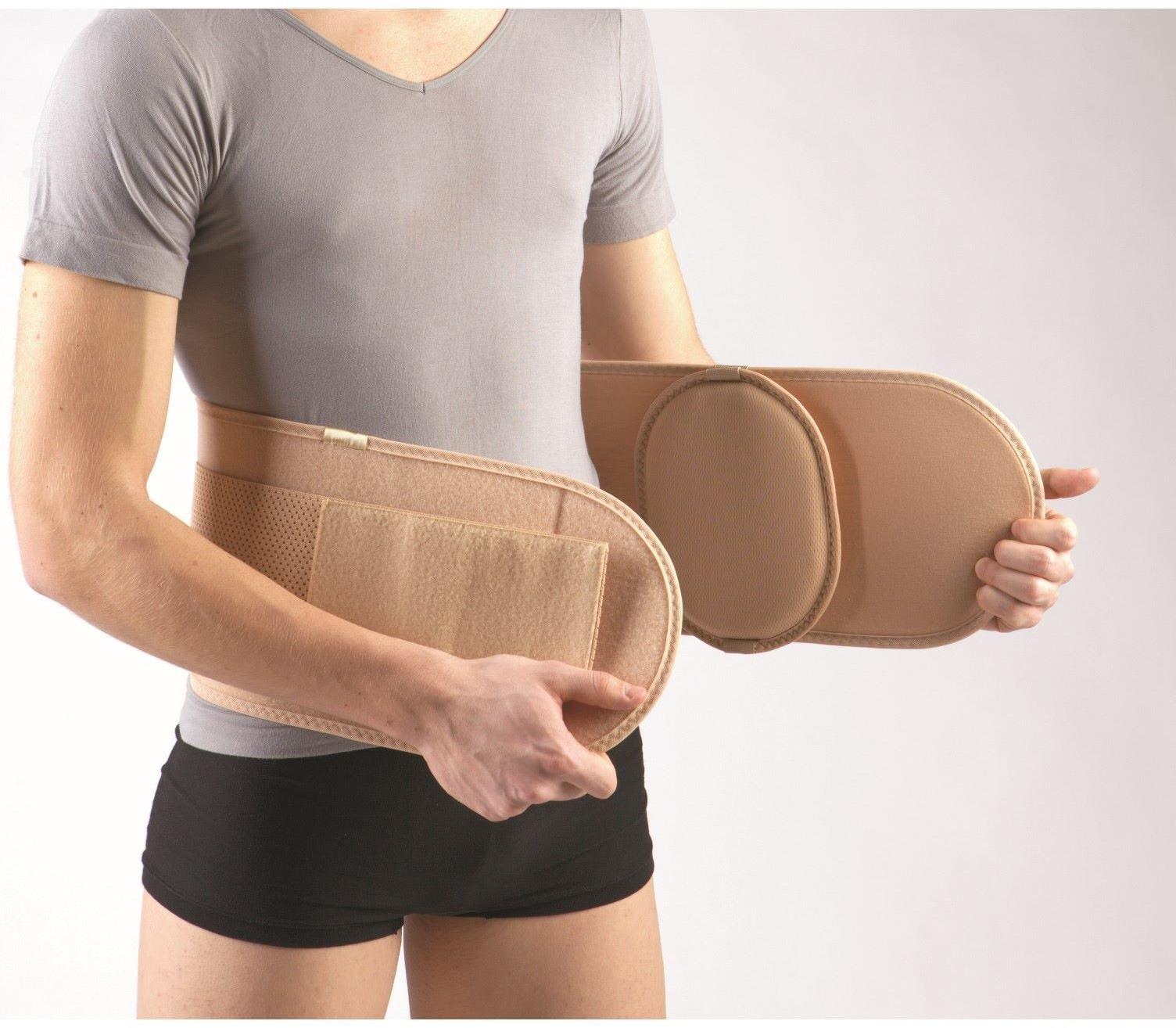 Бандаж грыжевой НТ-Г-017, с пелотом, вентральный, размер M, цвет бежевый