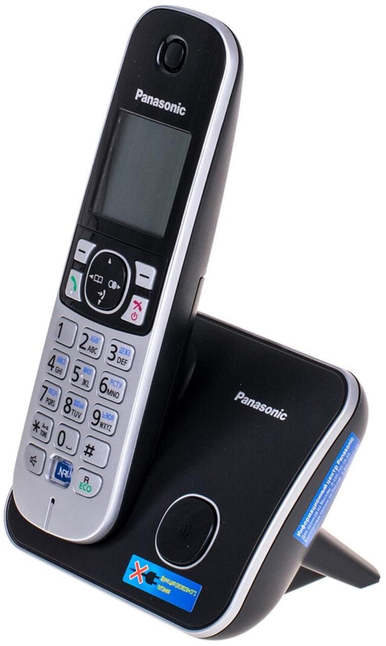Радиотелефон Dect Panasonic KX-TG6811RUB чёрный, АОН