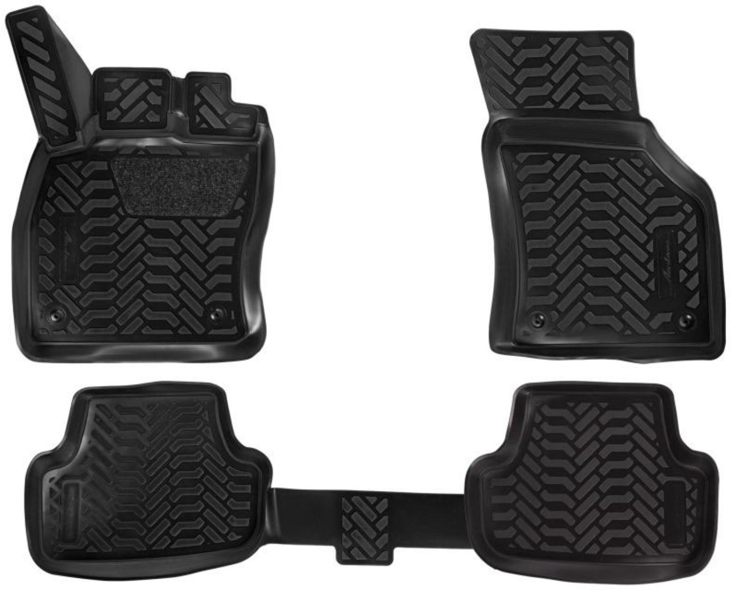 Коврик в салон Airline ACM-PS-72, Volkswagen Golf VII 2012-, высокий борт, полимерные, черные, набор 4 шт.