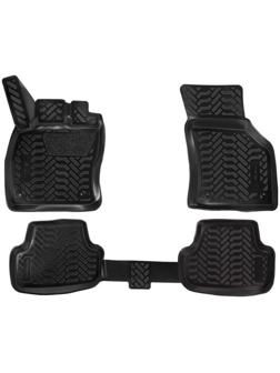 Коврик в салон Airline ACM-PS-72, Volkswagen Golf VII 2012-, высокий борт, полимерные, черные, набор 4 шт.