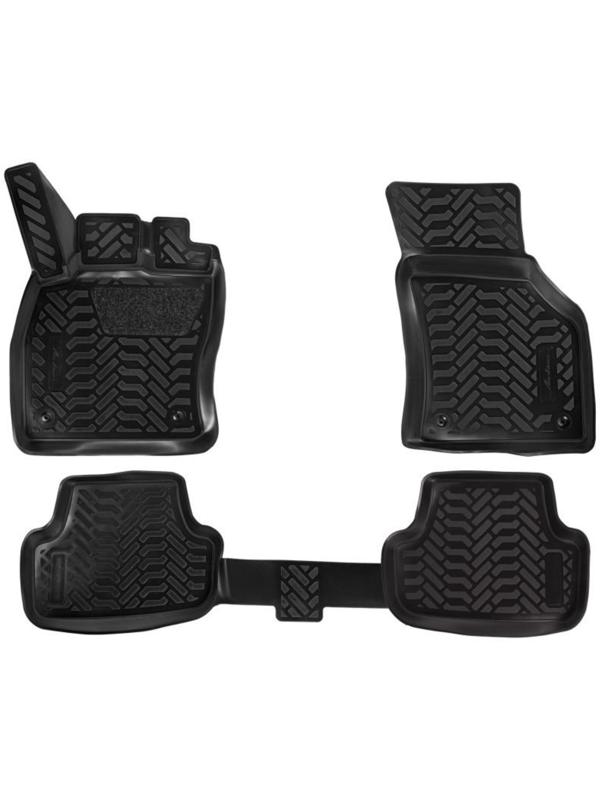 Коврик в салон Airline ACM-PS-72, Volkswagen Golf VII 2012-, высокий борт, полимерные, черные, набор 4 шт.