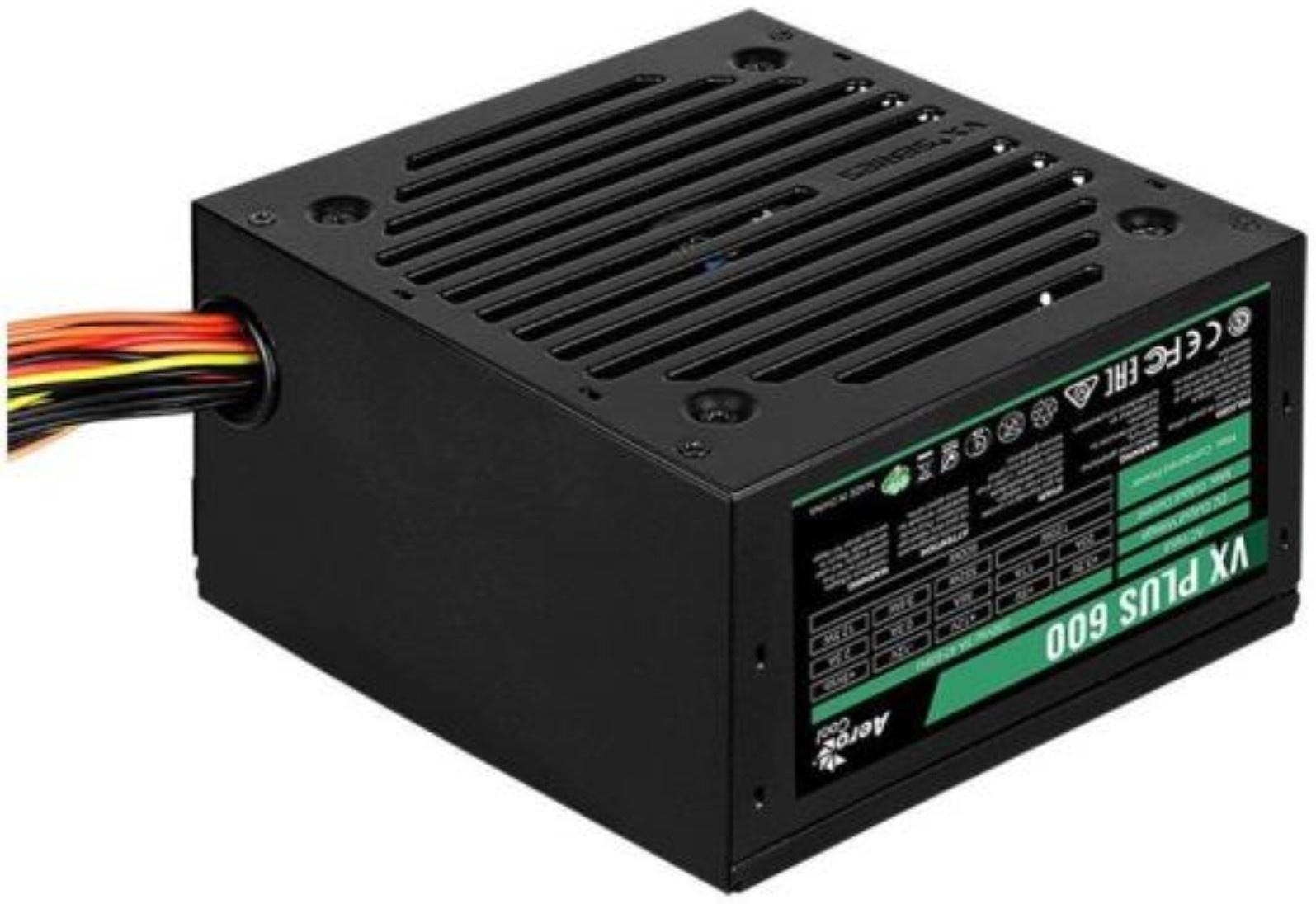 Блок питания Aerocool ATX 600W VX-600 PLUS (24+4+4pin) 120mm fan 3xSATA RTL