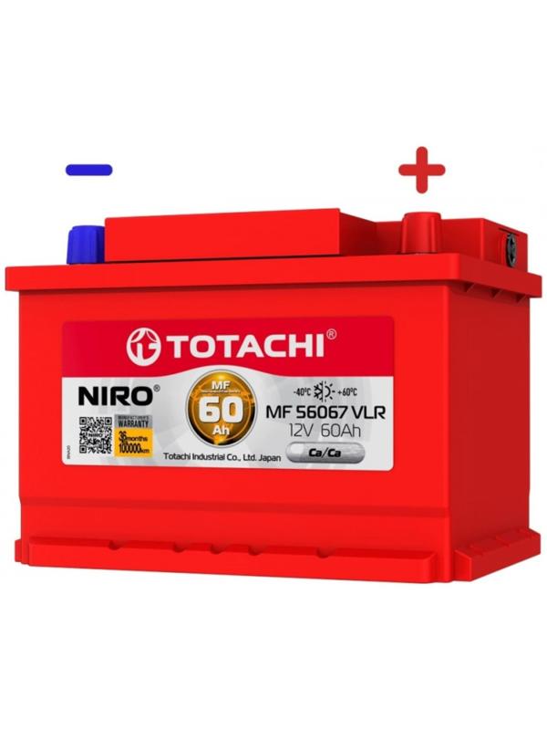 Аккумуляторная батарея Totachi NIRO MF 56067 VLR, 60 Ач, обратная полярность