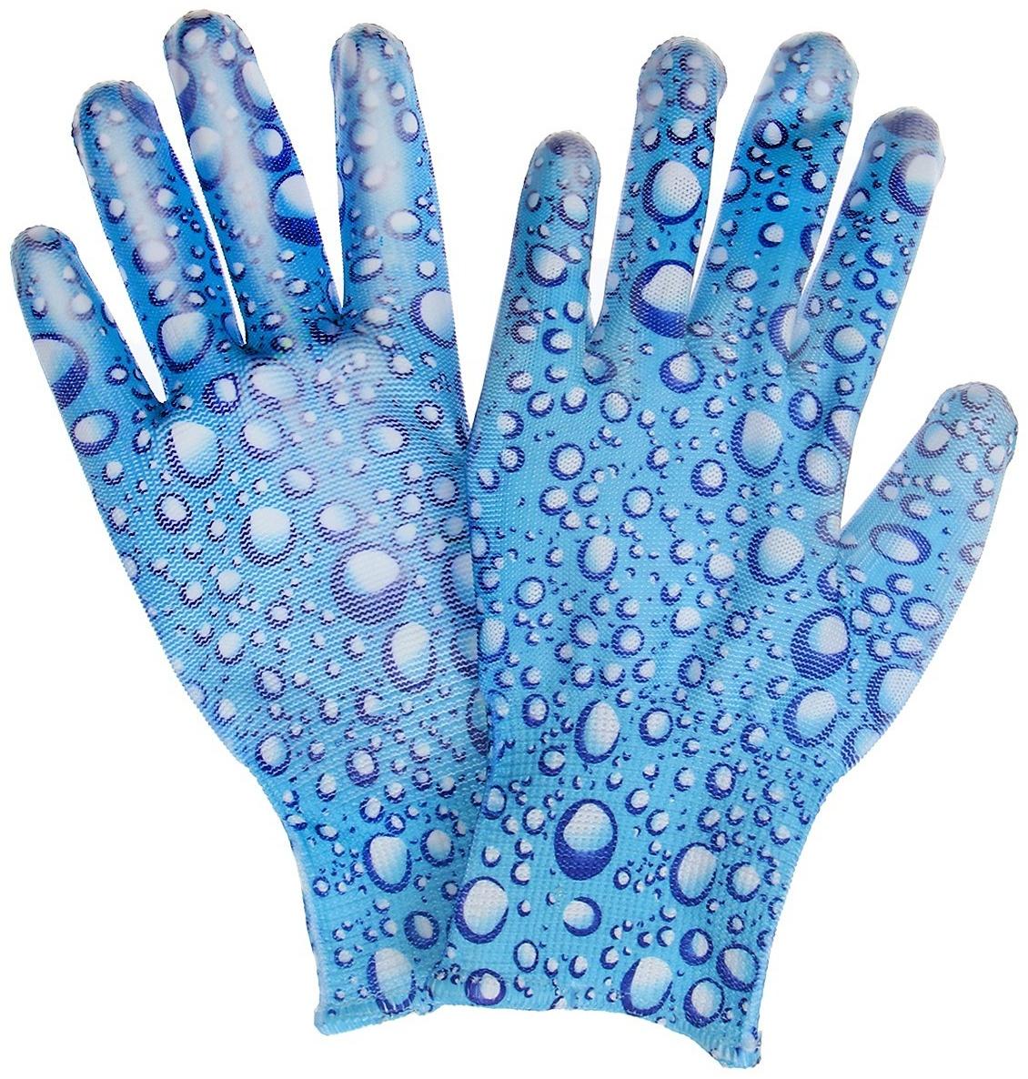 Перчатки нейлоновые, с ПВХ полуобливом, размер 7, цвет МИКС