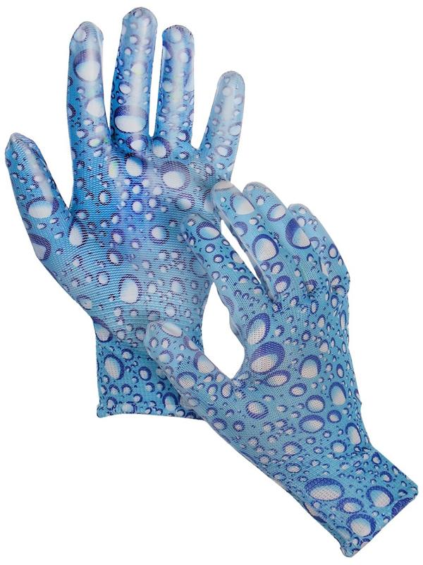 Перчатки нейлоновые, с ПВХ полуобливом, размер 7, цвет МИКС