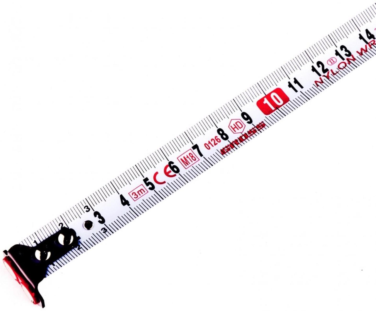 Рулетка Gross Magnetisch 32570, обрезиненный корпус, автостоп, нейлон, 3 м х 16 мм