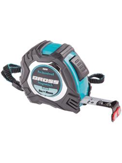 Рулетка Gross Magnetisch 32570, обрезиненный корпус, автостоп, нейлон, 3 м х 16 мм