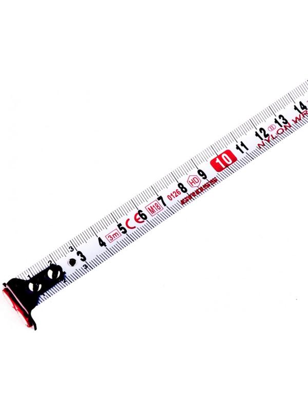 Рулетка Gross Magnetisch 32570, обрезиненный корпус, автостоп, нейлон, 3 м х 16 мм