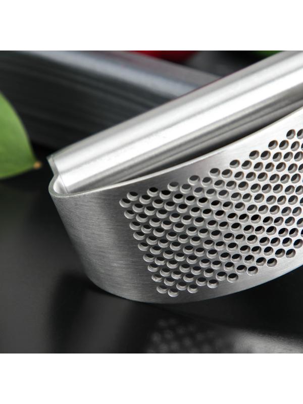 Пресс для чеснока Доляна Steel, 10×5 см, нержавеющая сталь, цвет серебряный