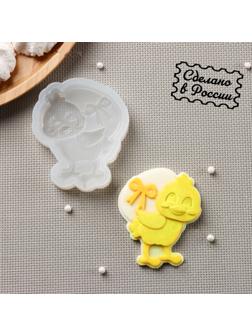 Силиконовая форма «Цыпленок с яйцом», 7,5×6,5 см, цвет прозрачный