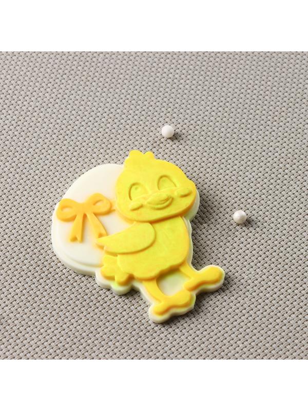 Силиконовая форма «Цыпленок с яйцом», 7,5×6,5 см, цвет прозрачный