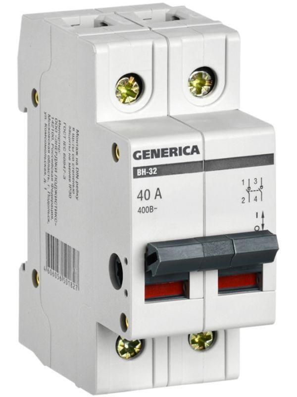 Выключатель нагрузки GENERICA IEK MNV15-2-040, 2п, 40А