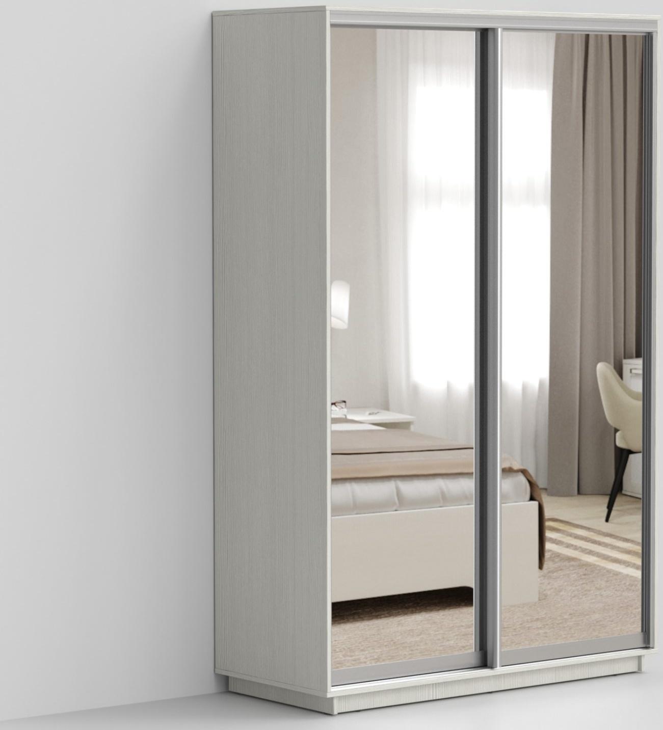 Шкаф-купе «Эко-Сим ЗЗ», 1000х600х2200 мм, зеркало, цвет выбеленное дерево