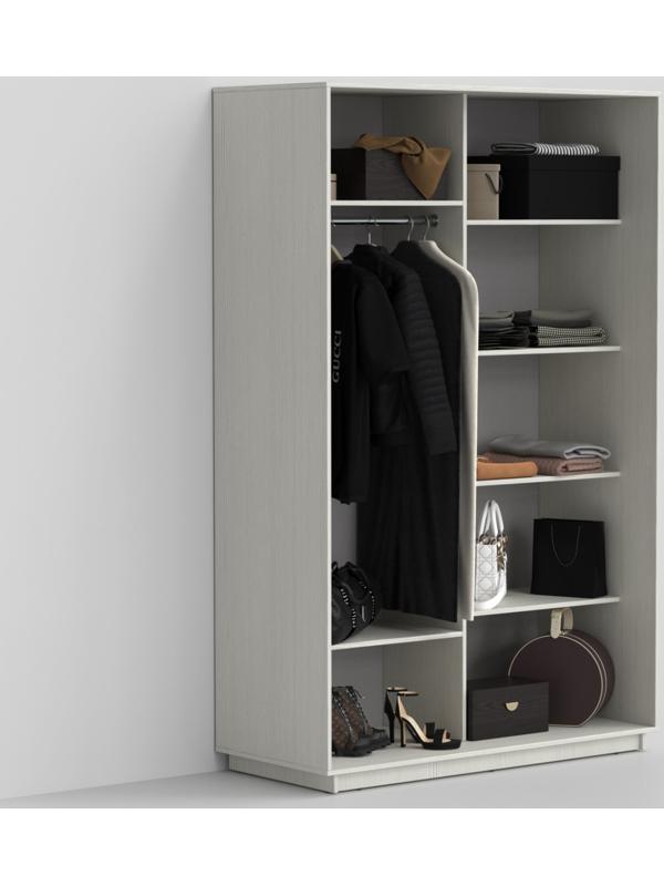 Шкаф-купе «Эко-Сим ЗЗ», 1000х600х2200 мм, зеркало, цвет выбеленное дерево