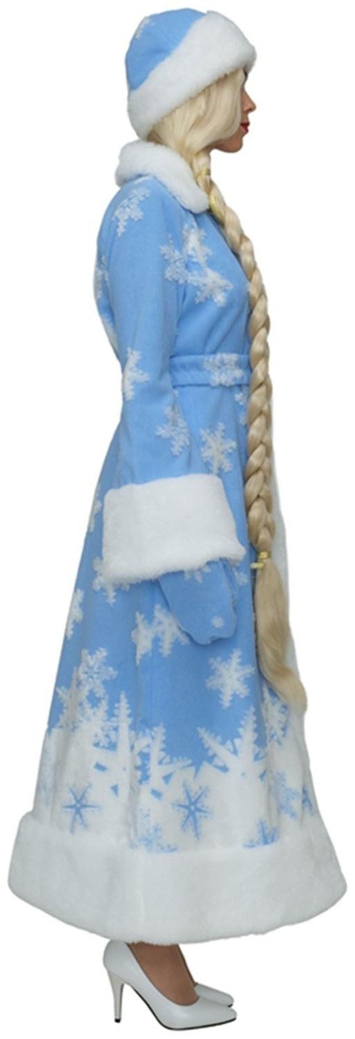 Карнавальный костюм «Снегурочка со звёздами», шубка, шапочка, рукавички, р. 52