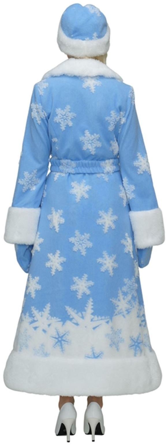 Карнавальный костюм «Снегурочка со звёздами», шубка, шапочка, рукавички, р. 52