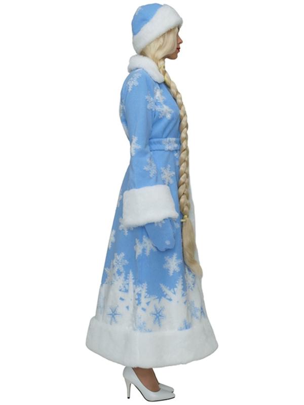 Карнавальный костюм «Снегурочка со звёздами», шубка, шапочка, рукавички, р. 52