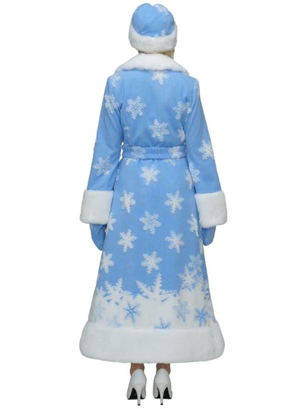 Карнавальный костюм «Снегурочка со звёздами», шубка, шапочка, рукавички, р. 52