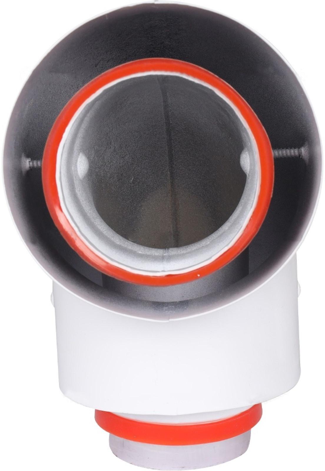 Элемент дымохода ROMMER RCA-6010-250100, начальный участок, d=60/100 мм,90°, универсальный