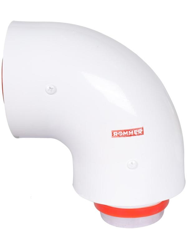 Элемент дымохода ROMMER RCA-6010-250100, начальный участок, d=60/100 мм,90°, универсальный