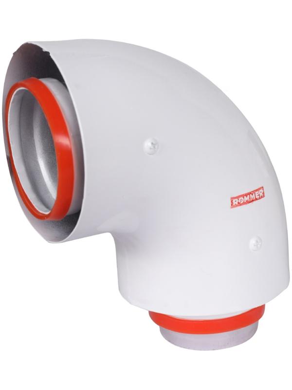 Элемент дымохода ROMMER RCA-6010-250100, начальный участок, d=60/100 мм,90°, универсальный