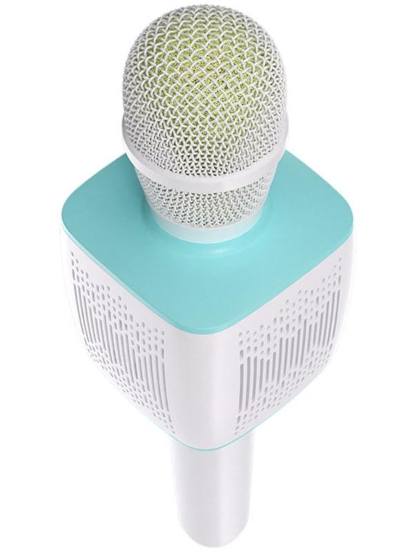 Микрофон для караоке Hoco BK5, 5 Вт, 1200 мАч, BT5.0, microSD, USB, коррекция голоса, синий   960393