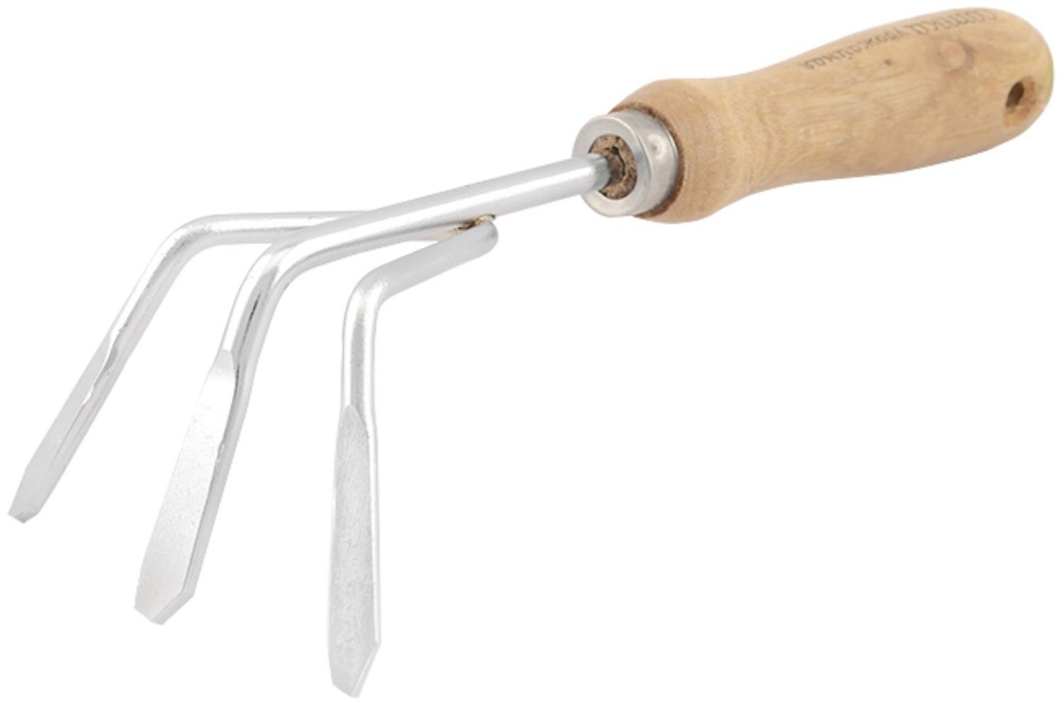 Рыхлитель, длина 27 см, 3 зубца, деревянная ручка