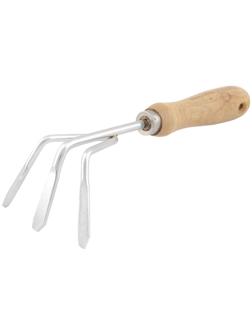 Рыхлитель, длина 27 см, 3 зубца, деревянная ручка