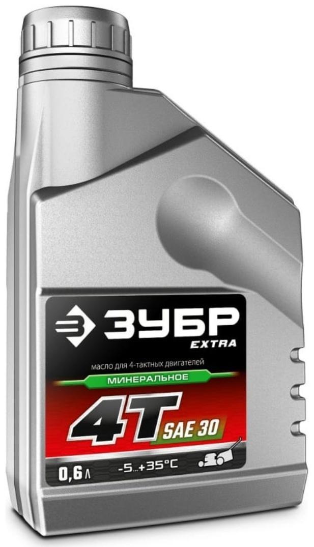 Масло ЗУБР 70613-06, 4Т-30, для 4-тактных двигателей, минеральное масло, 0.6 л