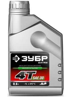 Масло ЗУБР 70613-06, 4Т-30, для 4-тактных двигателей, минеральное масло, 0.6 л
