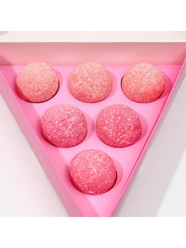 Бомбочки для ванны «С 8 марта!», 6 х 20 г, подарочный набор косметики, ЧИСТОЕ СЧАТЬЕ