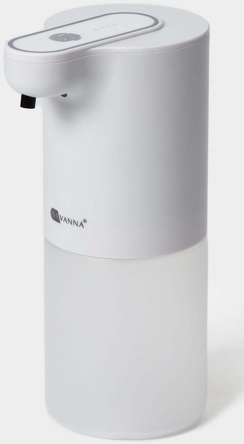 Диспенсер сенсорный для жидкого мыла SAVANNA, 350 мл, пластик, цвет белый