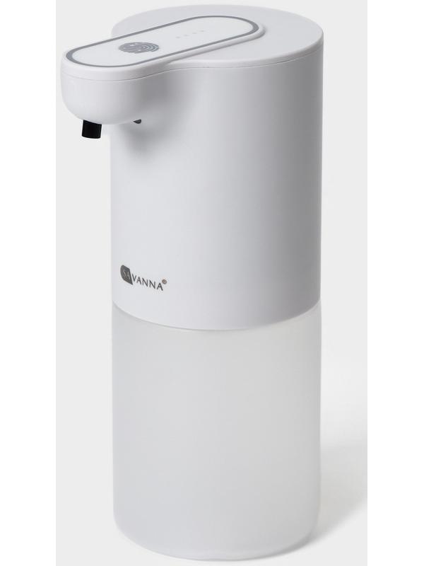 Диспенсер сенсорный для жидкого мыла SAVANNA, 350 мл, пластик, цвет белый