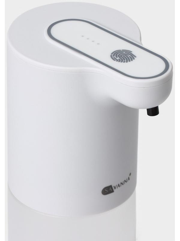 Диспенсер сенсорный для жидкого мыла SAVANNA, 350 мл, пластик, цвет белый