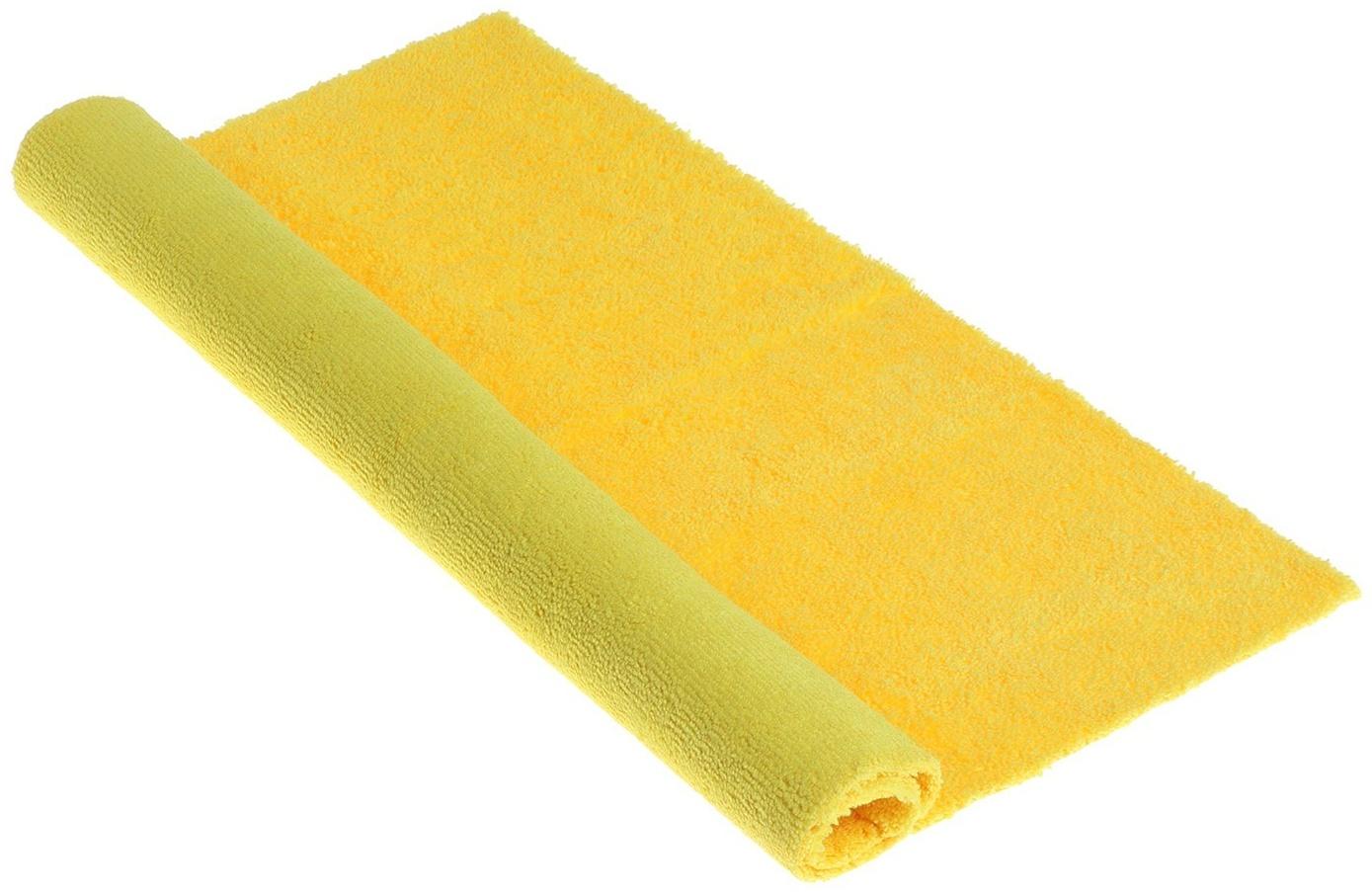 Салфетка из мягкой микрофибры пушистая, полирующая, 40 х 40 см, 400 г/м2, желтая