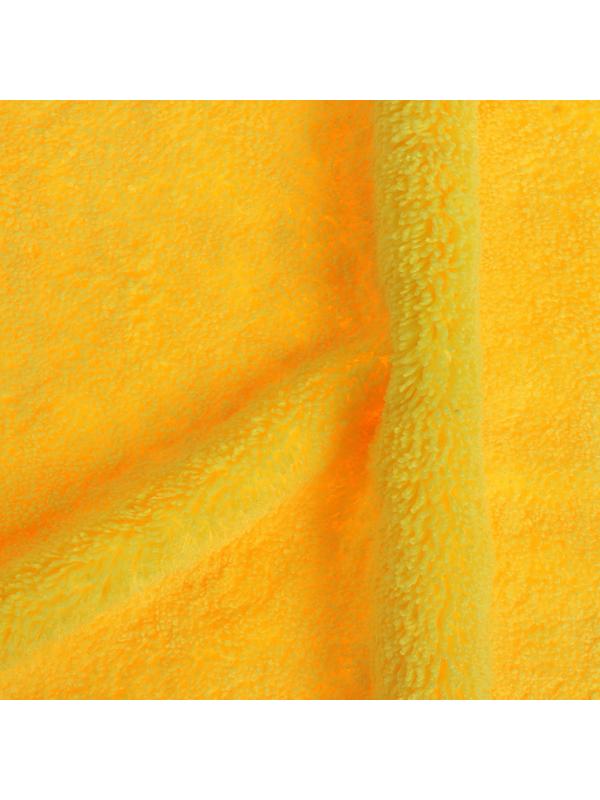 Салфетка из мягкой микрофибры пушистая, полирующая, 40 х 40 см, 400 г/м2, желтая