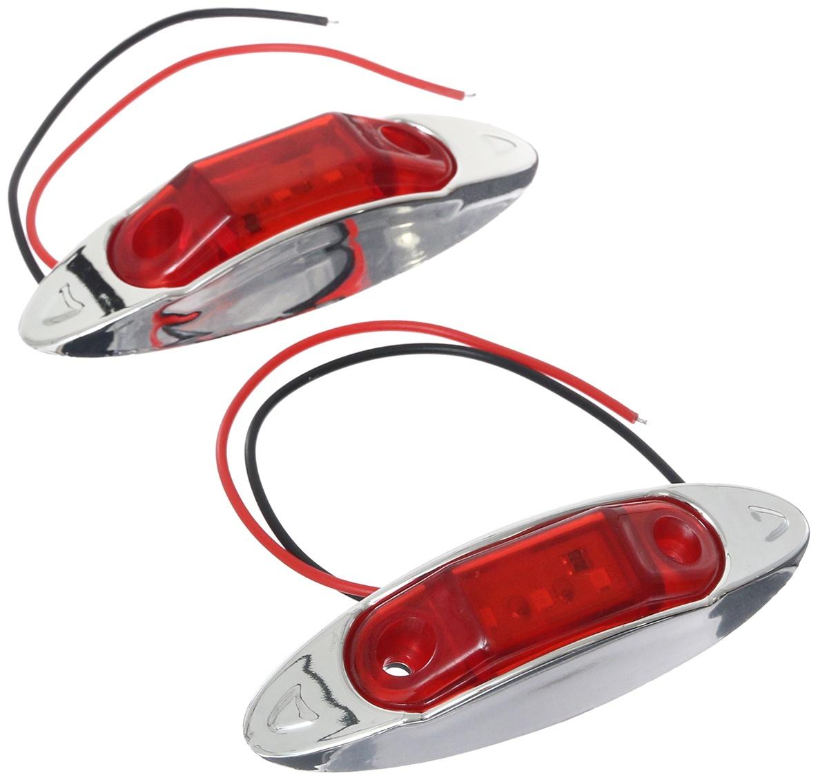 Фонари габаритные боковые задние для грузовых машин, красный свет, 2 шт, 24 В, BD-7045-24V